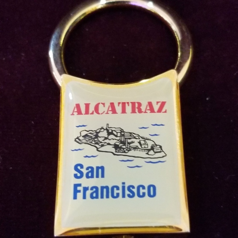 Vintage 90's Gold Plated Solid Brass Keychain - Al